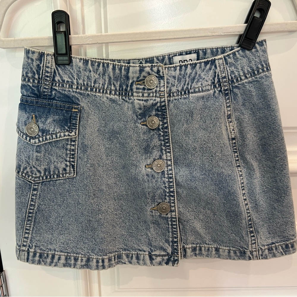 BDG Casual Blue Denim Skirt